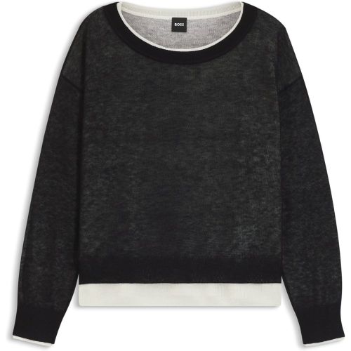 Pull en maille à effet superposé - Boss - Modalova