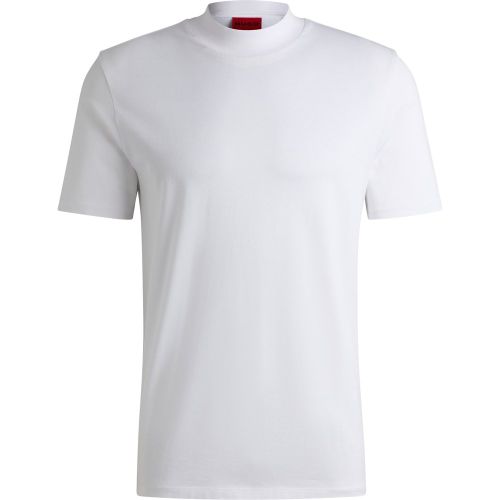 T-shirt Slim en coton stretch avec col mao - HUGO - Modalova