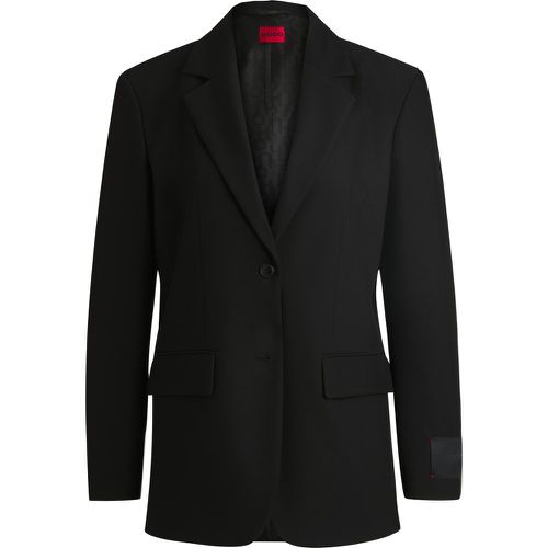 Veste Regular en tissu stretch à revers crantés - HUGO - Modalova