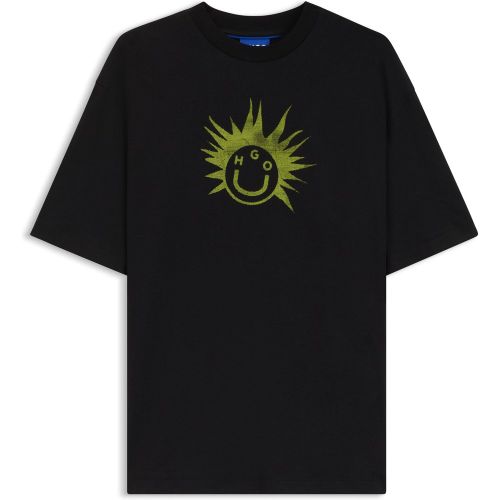 T-shirt en jersey de coton à logo imprimé graphique - HUGO - Modalova