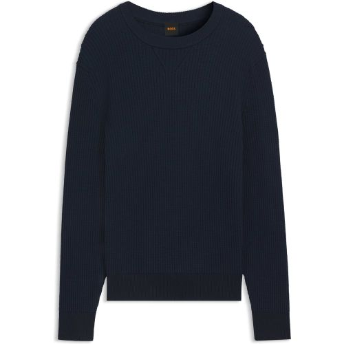 Pull en maille de coton mélangé à la structure 3D - Boss - Modalova