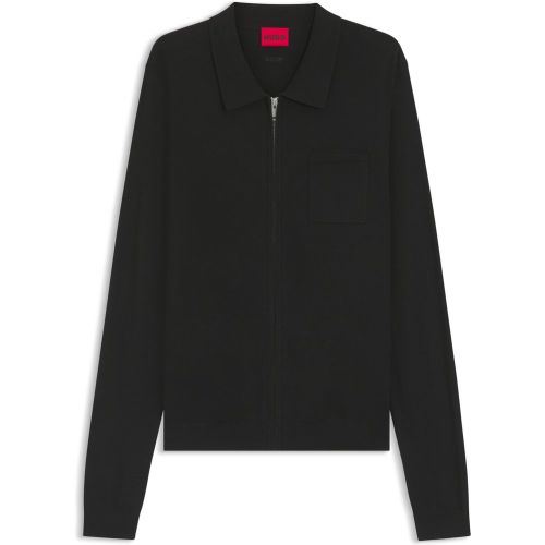Veste en maille Regular zippée sur le devant - HUGO - Modalova