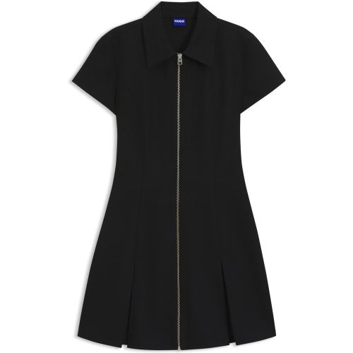 Robe près du corps zippée sur le devant avec jupe plissée - HUGO - Modalova