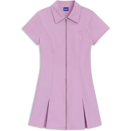 Robe près du corps zippée sur le devant avec jupe plissée - HUGO - Modalova