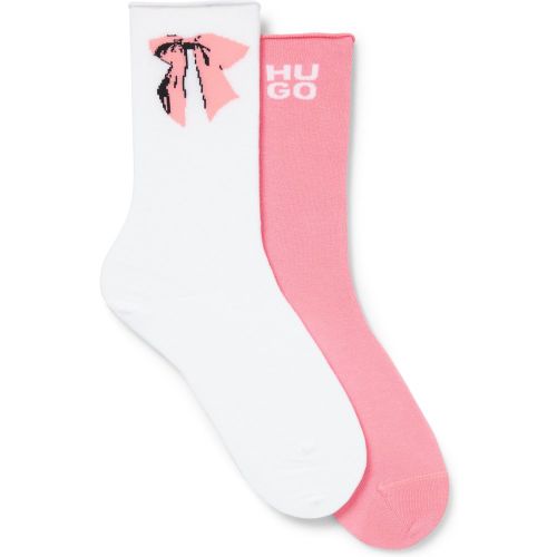 Lot de deux paires de chaussettes basses en coton mélangé - HUGO - Modalova