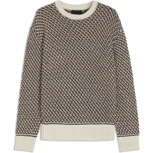 Pull en maille de coton à la structure noble - Boss - Modalova