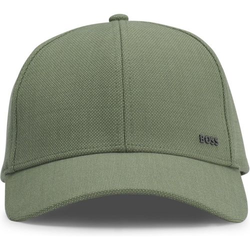 Casquette en maille de tissu piqué avec patch logoté - Boss - Modalova