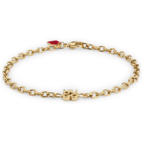 Bracelet chaîne avec plaquette à logo revisité - HUGO - Modalova