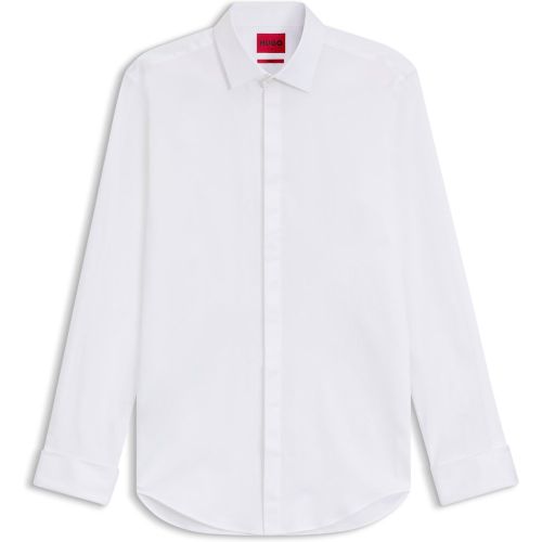Chemise Slim en coton stretch à poignets mousquetaires - HUGO - Modalova
