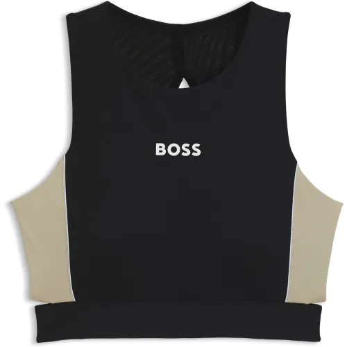 Haut Actif en tissu interlock stretch avec découpes - Boss - Modalova