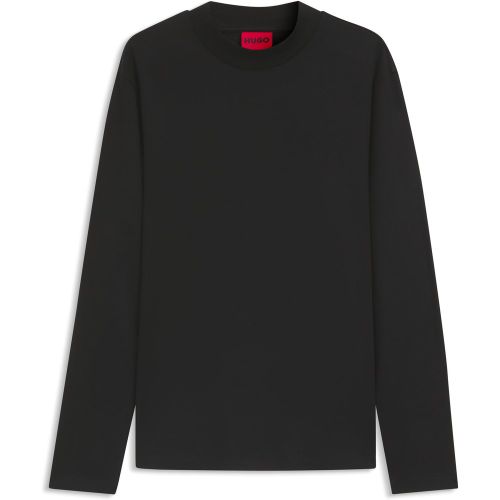 T-shirt Slim en coton mercerisé avec col montant - HUGO - Modalova