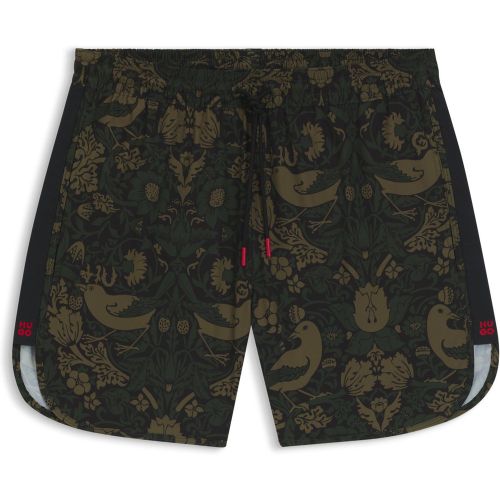 Short de bain imprimé avec logo brodé - HUGO - Modalova