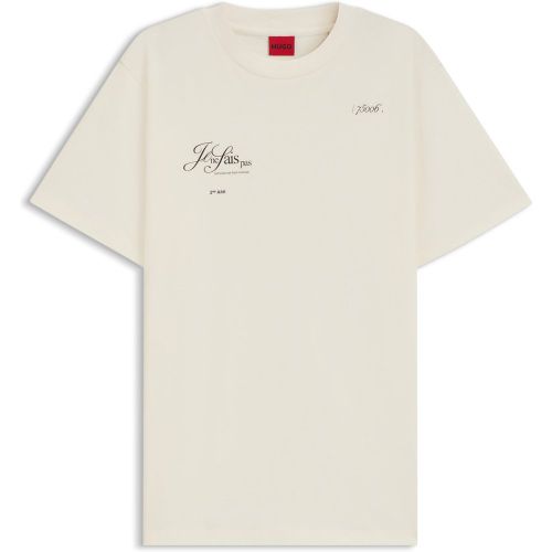 T-shirt en jersey de coton à imprimé parisien graphique - HUGO - Modalova
