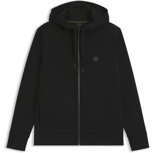Sweat à capuche Relaxed en coton mélangé à monogramme Double B - Boss - Modalova