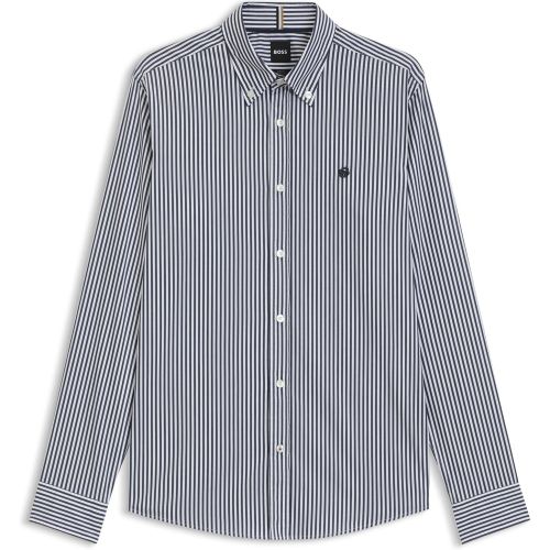 Chemise Slim en coton mélangé à rayure - Boss - Modalova