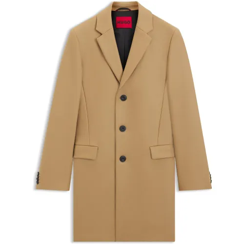 Manteau Slim en laine mélangée à du cachemire - HUGO - Modalova