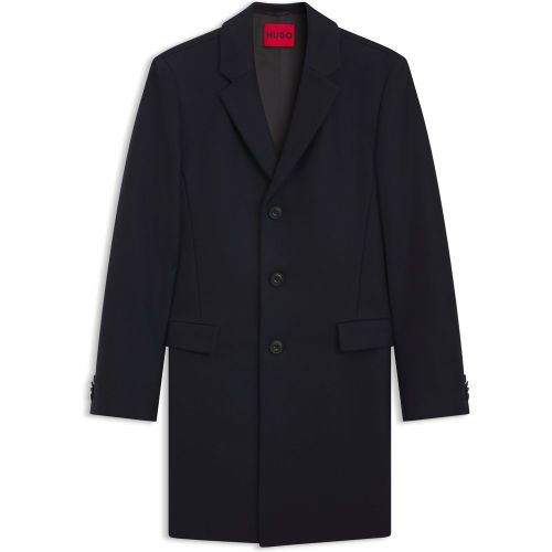 Manteau Slim en laine mélangée à du cachemire - HUGO - Modalova