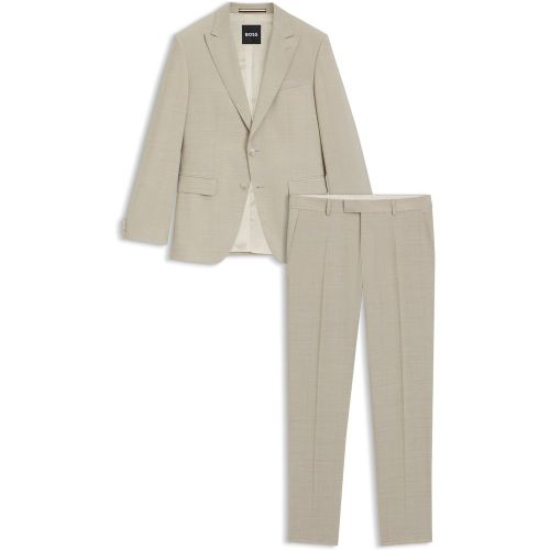 Costume Slim en laine stretch à carreaux - Boss - Modalova