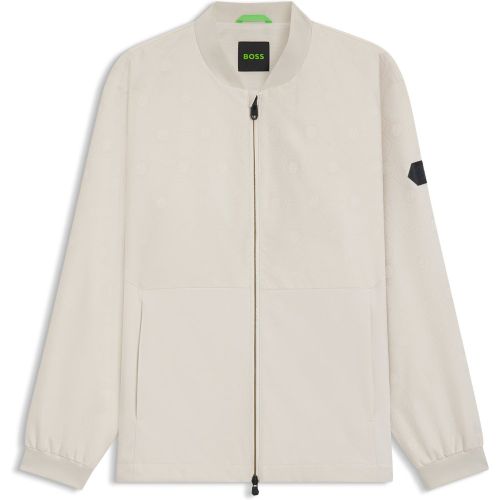 Veste déperlante avec jacquard à monogramme Double B - Boss - Modalova