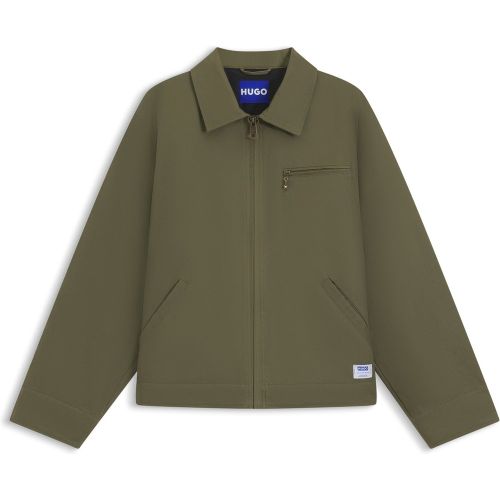 Veste Regular en toile de coton légèrement rembourrée - HUGO - Modalova