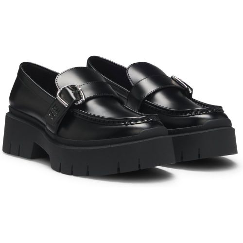 Mocassins en cuir avec bride à boucle - HUGO - Modalova