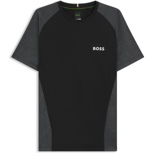 T-shirt Slim en jersey mesh avec empiècements contrastants - Boss - Modalova