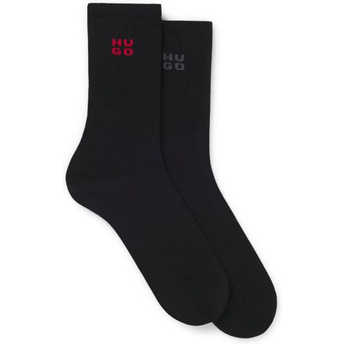 Lot de deux paires de chaussettes à logos revisités - HUGO - Modalova