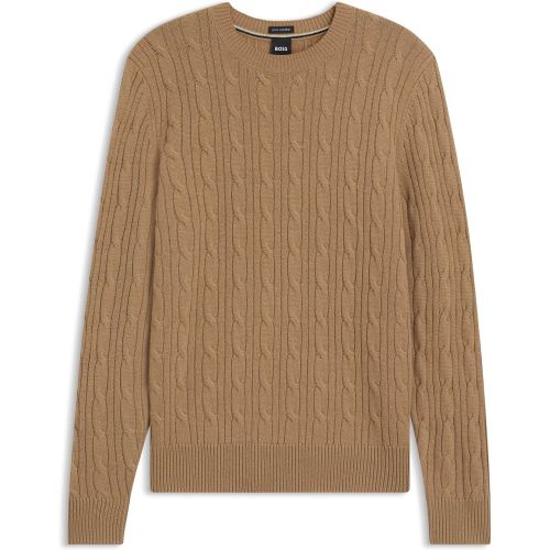 Pull en maille torsadée de laine et cachemire - Boss - Modalova