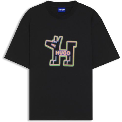 T-shirt en jersey de coton unisexe à imprimé graphique - HUGO - Modalova