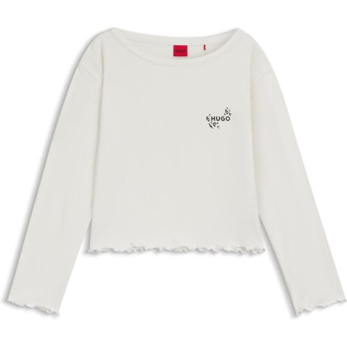 T-shirt de pyjama en jersey stretch avec logo artistique - HUGO - Modalova