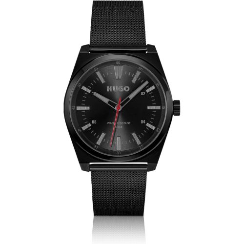 Montre en acier plaqué avec bracelet en maille milanaise - HUGO - Modalova