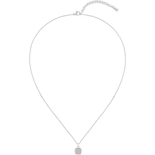 Collier chaîne avec pendentif médaillon en cristaux pavés - Boss - Modalova