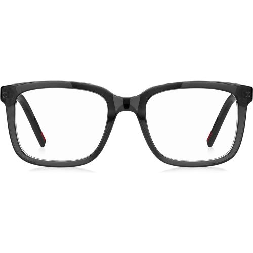 Monture optique en acétate noir avec logos rouges - HUGO - Modalova