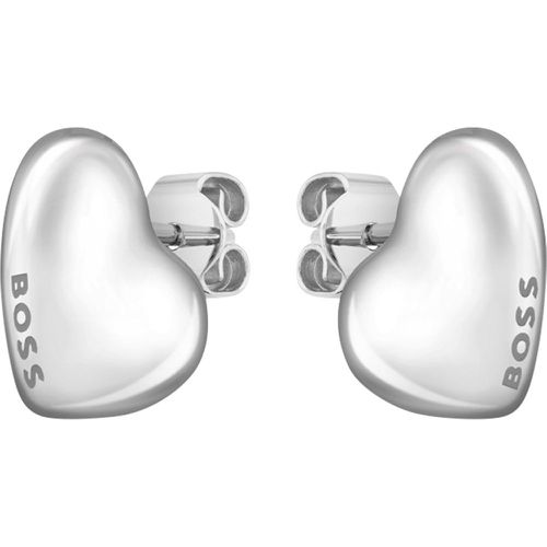 Boucles d’oreilles ées en forme de cœur avec logos - Boss - Modalova