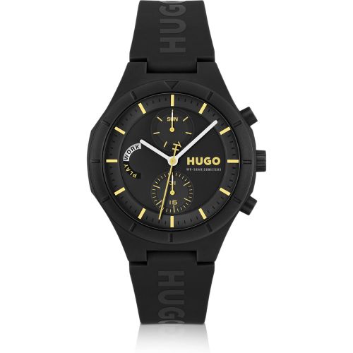 Montre avec bracelet en silicone logoté - HUGO - Modalova