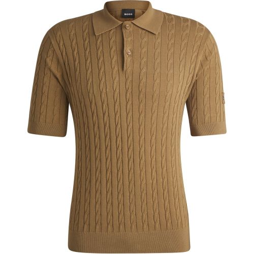 Polo d’équitation en maille à la structure torsadée - Boss - Modalova
