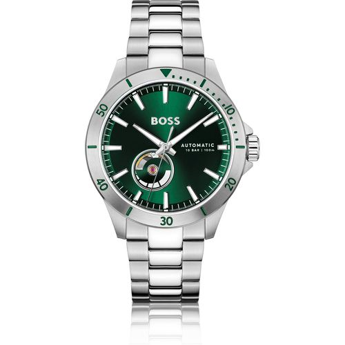 Montre automatique en acier inoxydable à cadran vert - Boss - Modalova