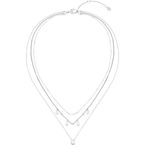 Collier trois chaînes argentées avec breloques gouttelettes - Boss - Modalova