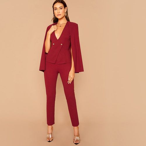 Ensemble blazer & pantalon unicolores - SHEIN - Modalova