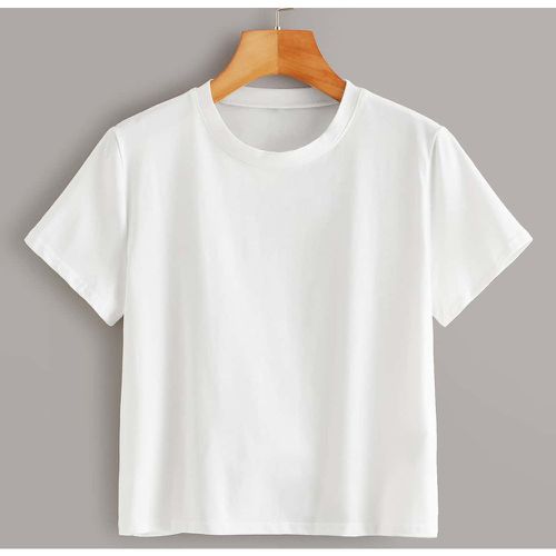 T-shirt col rond manche courte - SHEIN - Modalova