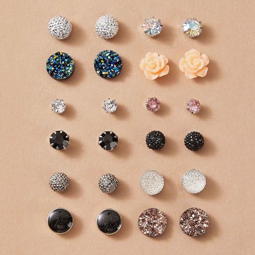 Paires Boucles d'oreilles avec strass - SHEIN - Modalova