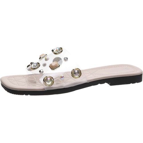 Pantoufles transparentes cloutées avec fausse perles - SHEIN - Modalova