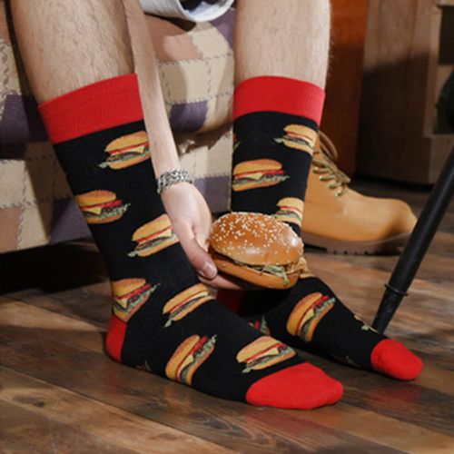 Chaussettes à motif hamburger - SHEIN - Modalova