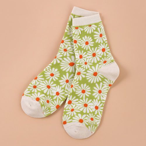 Chaussettes à motif fleur - SHEIN - Modalova