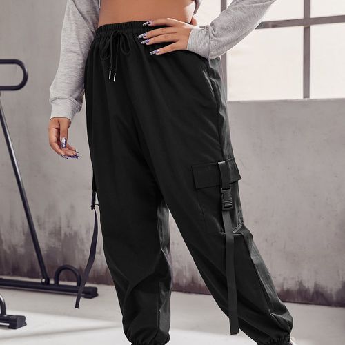 Pantalon cargo avec cordon à la taille - SHEIN - Modalova