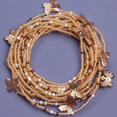 Pièces Bracelet perlé avec détail papillon - SHEIN - Modalova