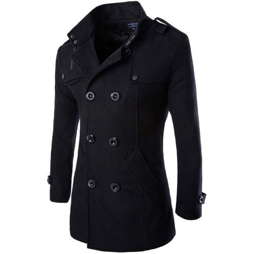 Manteau col cheminée avec boutons - SHEIN - Modalova