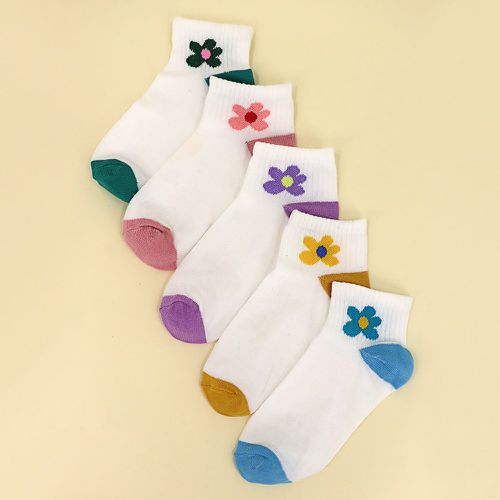 Paires Chaussettes avec imprimé fleur - SHEIN - Modalova