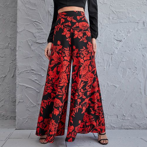 Pantalon ample avec imprimé fleur - SHEIN - Modalova