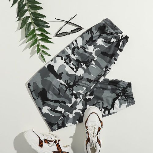 Pantalon de survêtement à taille élastique avec motif camouflage - SHEIN - Modalova